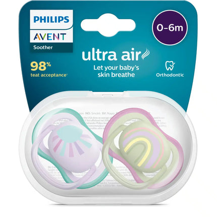 Philips Avent Schnuller +0 Monate Air Sun/ Rainbow Girl