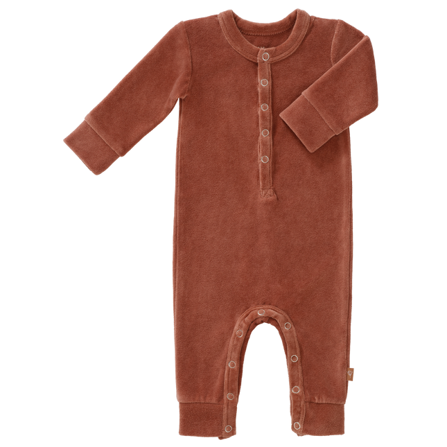 Fresk Baby Pyjama Velours Kupfer