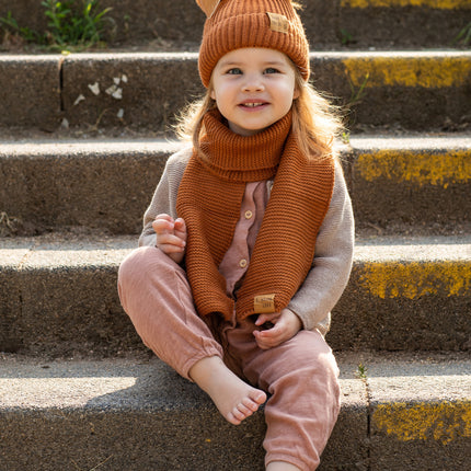 Baby Dutch Baby Wintermütze mit Schleife Rust