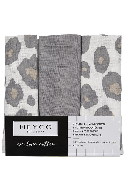 Meyco Mundtuch 3. Panther Neutral/Grau/Panther Neutral