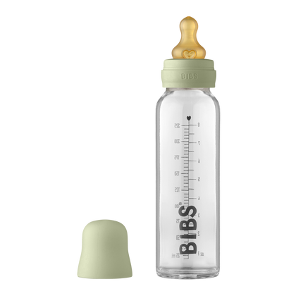 BIBS Babyflasche Glas 225ml Salbei