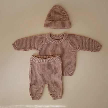 <tc>Mushie</tc> Baby Mütze Chunky Knit Blush