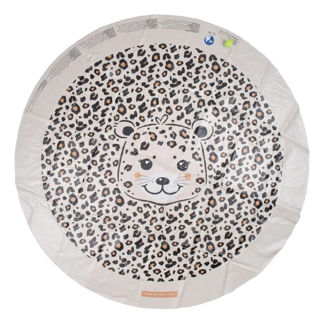 Swim Essentials Wasser Spielmatte mit Sprinklern Leopard Print Beige 1.5M