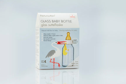 Natursutten Babyflaschen-Glas-Set 120 ml, 2 Stück