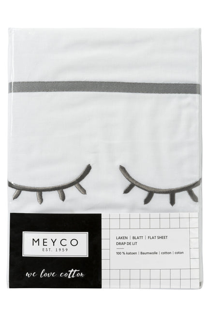 Meyco Wiegenhandtuch Sleepy Eyes Grau