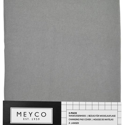 Meyco Wickelauflagenbezug Basic Jersey Grey 2 Stk