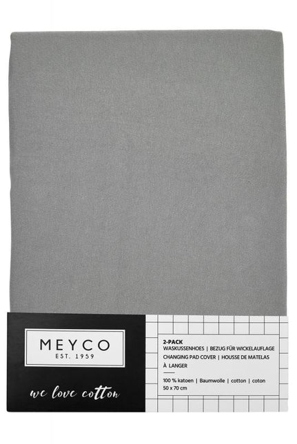 Meyco Wickelauflagenbezug Basic Jersey Grey 2 Stk