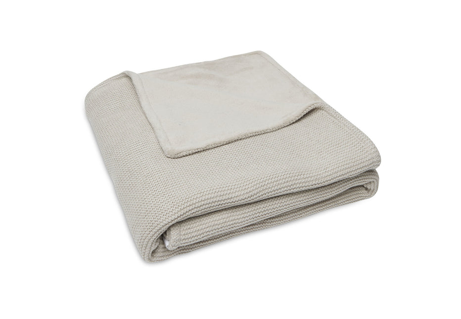 Jollein Kinderbettdecke Basic Knit Nougat/Fleece 100x150cm