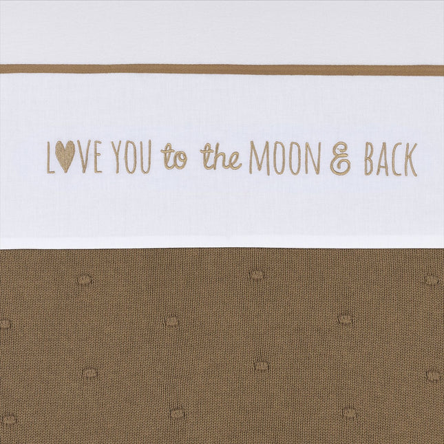 Meyco Bettlaken Love You To The Moon & Back Toffee 100X150cm