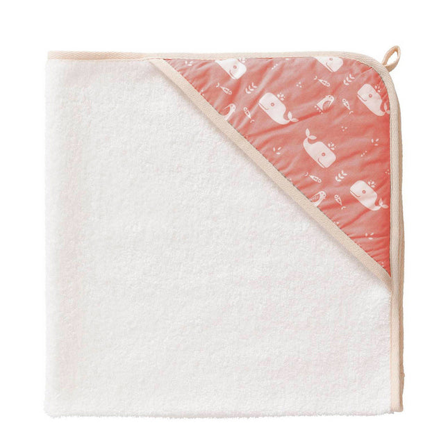 Fresk Badeumhang Baby Wrap Whale Mellow Rose