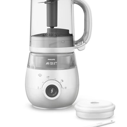 Philips Avent Küchenmaschine, Dampfgarer und Mixer 4-in-1 Grau