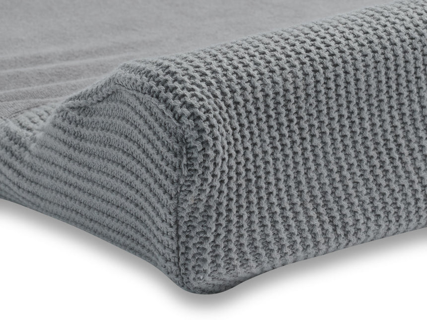 Jollein Wickelauflagenbezug Basic Knit Stone Grey 50x70cm