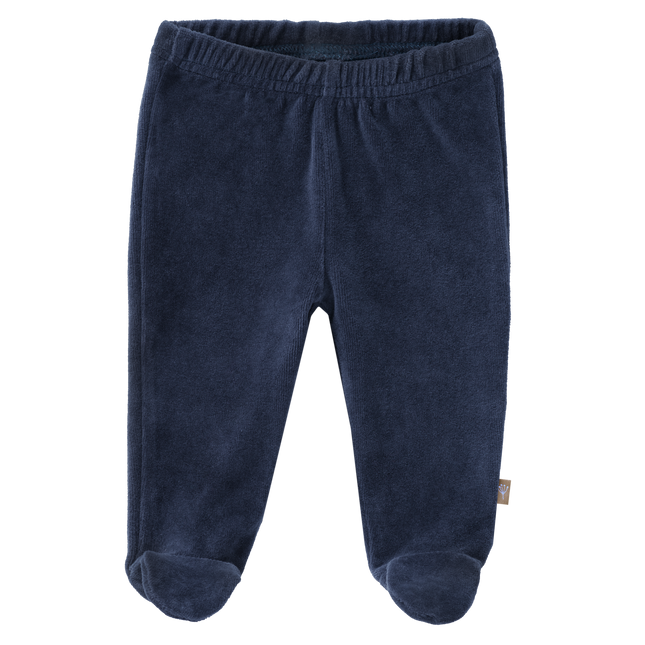 Fresk Babyhose Velours mit Indigo-Fuß