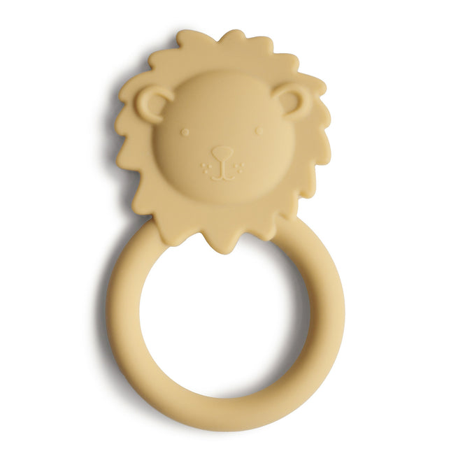 Mushie Beißring Lion Soft Gelb