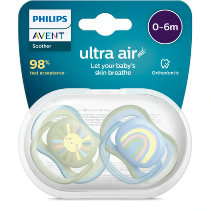 Philips Avent Schnuller +0 Monate Air Sun/ Rainbow Boy