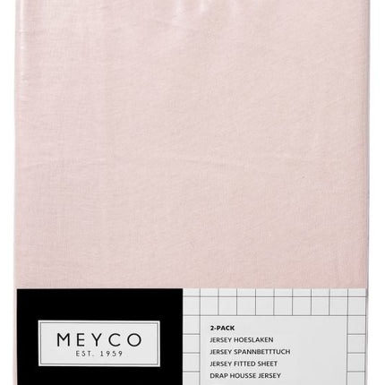 Meyco Spannbettlaken Jersey Hellrosa 60x120cm 2St