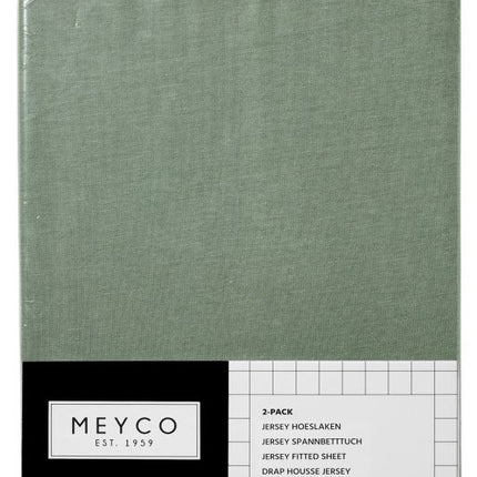 Meyco Spannbettlaken Jersey Waldgrün 60x120cm 2St