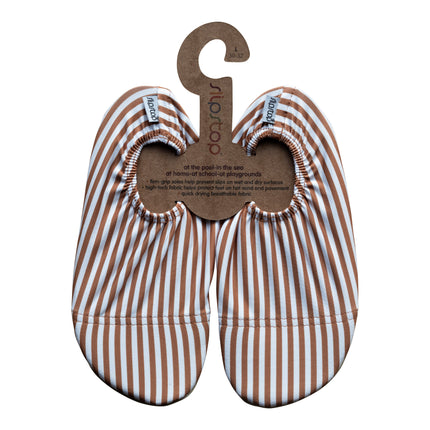 Slipstop Wasserschuhe Cognac Stripe