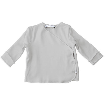 <tc>Bamboom</tc> Baby Shirt Langarm Overslag 1M Grau Elfenbein