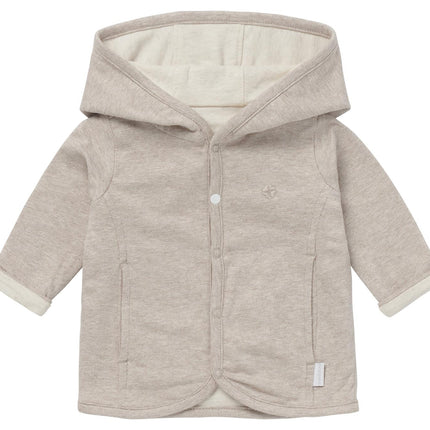 Noppies Baby Strickjacke Rev Bonny Taupe Melange Zweiseitig