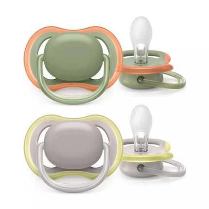 Philips Avent Schnuller Air + 6Monate Grau/Oliv 2Stk.