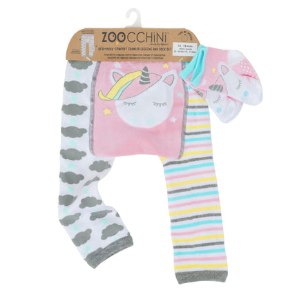 Zoocchini Baby-Leggings Allie The Alicorn inklusive Socken 12/18 Monate