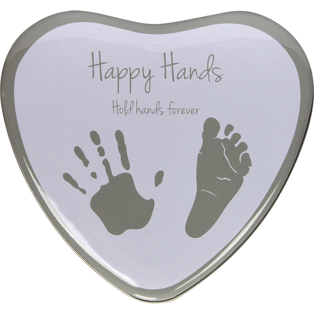 Dooky Geschenkbox Herzform Silber Happy Hands