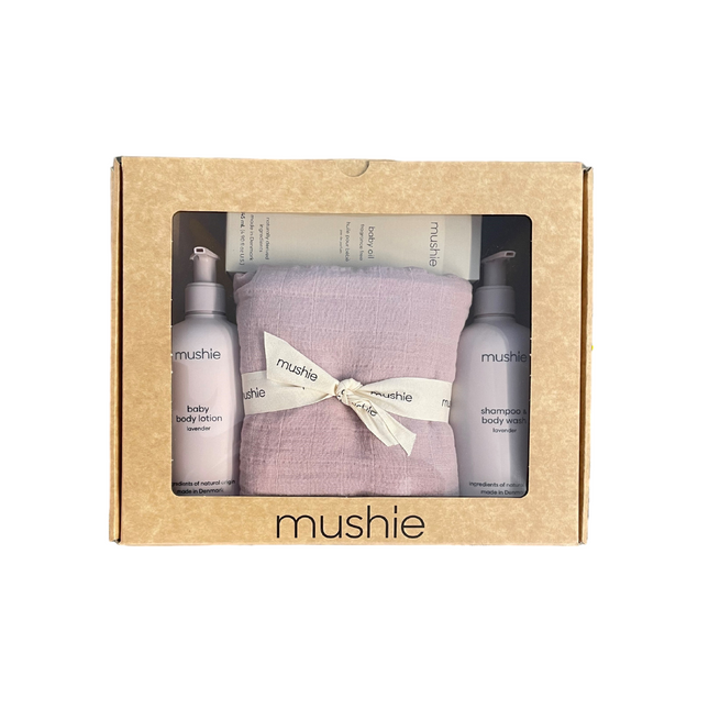 Mushie Geschenkbox Hautpflege Lavendel 4 Stück