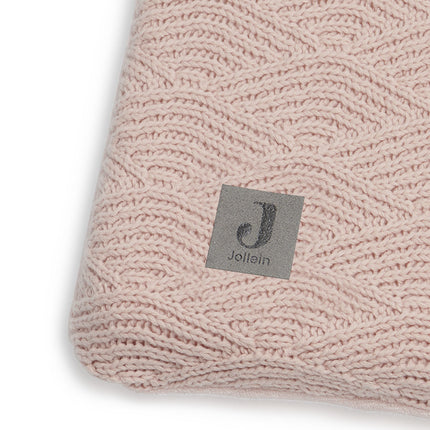 Jollein Wickelauflagenbezug River Knit Pale Pink 75x85cm