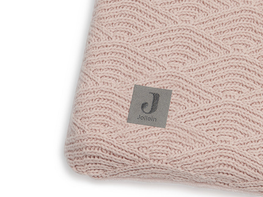 Jollein Wickelauflagenbezug River Knit Pale Pink 75x85cm