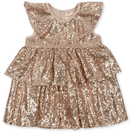 Konges Slojd Babykleid Starla Pailletten S Gold Blush