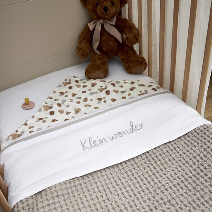 Meyco Baby Waffel-Teddy-Wiege-Decke Greige 75x100cm