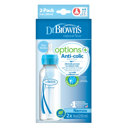 Dr. Brown's Optionen+Standardflasche 250ml Duopack blau