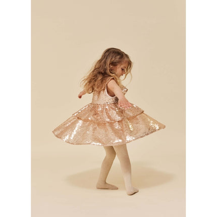 Konges Slojd Babykleid Starla Pailletten S Gold Blush