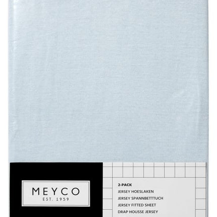 Meyco Spannbettlaken Jersey Hellblau 70x140/150 cm 2St