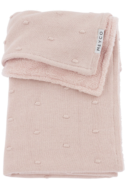 Meyco Bettdecke Teddy Mini Knots Soft Pink