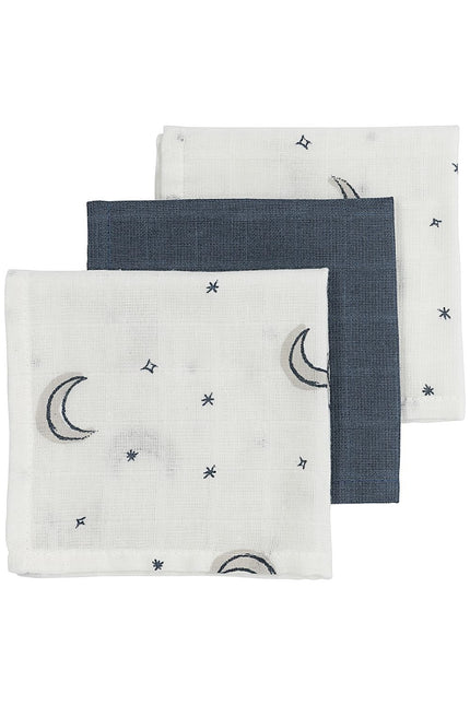 Meyco Mundtuch Mond 3er-Pack Hydrophil Indigo 30X30cm