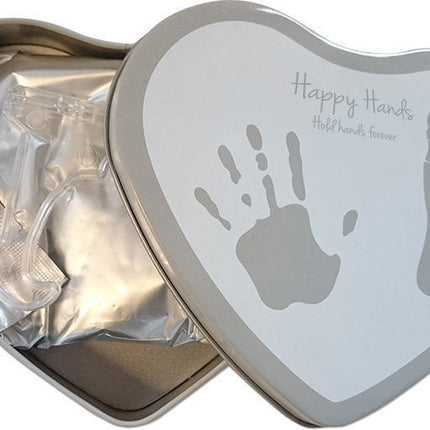 Dooky Geschenkbox Herzform Silber Happy Hands