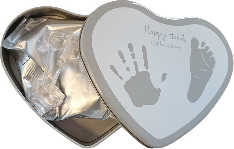 Dooky Geschenkbox Herzform Silber Happy Hands