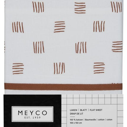 Meyco Spickzettel Block Stripe Camel