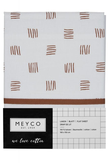 Meyco Spickzettel Block Stripe Camel