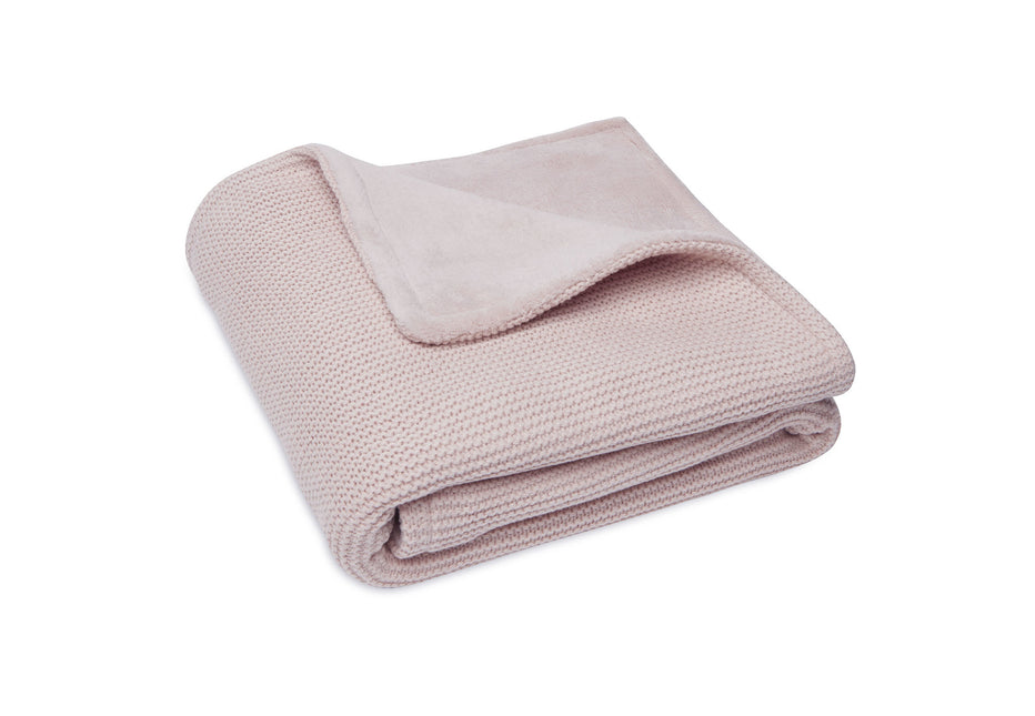 Jollein Kinderbettdecke Basic Knit Pale Pink/Fleece 75x100cm