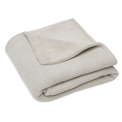 Jollein Wiegedecke Basic Knit Nougat/Fleece 75x100cm