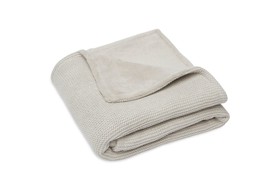 Jollein Wiegedecke Basic Knit Nougat/Fleece 75x100cm