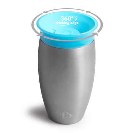 Munchkin Trinkbecher Miracle Sippy Cup Blau Edelstahl