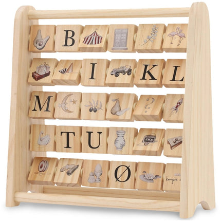 Konges Slojd Abacus Abc Holzblockrahmen Multi