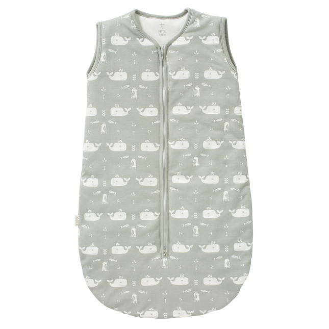 Fresk Schlafsack Babyschlafsack mit leichtem Futter Whale Dawn Grey