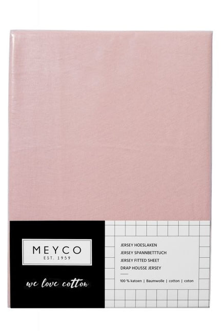 Meyco Spannbettlaken Jersey Altrosa 60x120cm