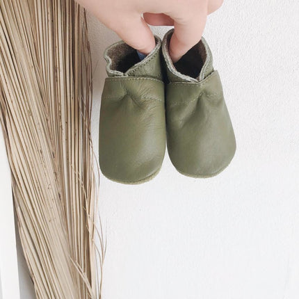 Baby Dutch Babyschuhe Plain Olive