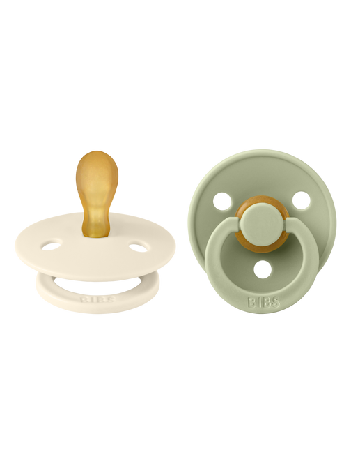 BIBS Schnuller Größe 1 Latex Symmetrisch Elfenbein/Salbei 2Stk.